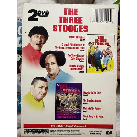 3 DVD set of THE THREE STOOGES , each 1 has 2 cds each. One is new Still Sealed - Picture 6 of 10